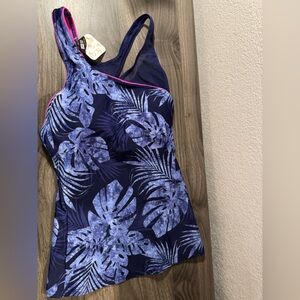 NWT ZeroXposur Palm Leaf Print Tank Top, XS